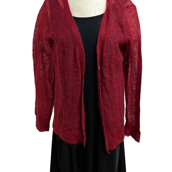 J Jill Red  Button Front Lightweight Cardigan Size Large - Picture 1 of 8
